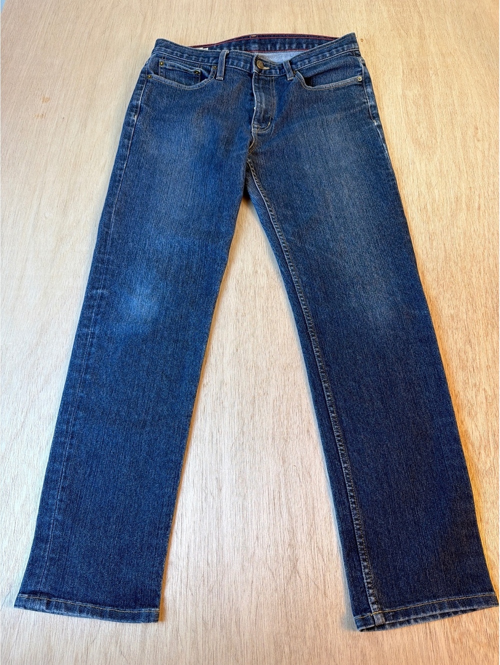 American Giant 218 Straight Stretch Indigo men's Jeans Maritime Wash 32 x30 EUC
